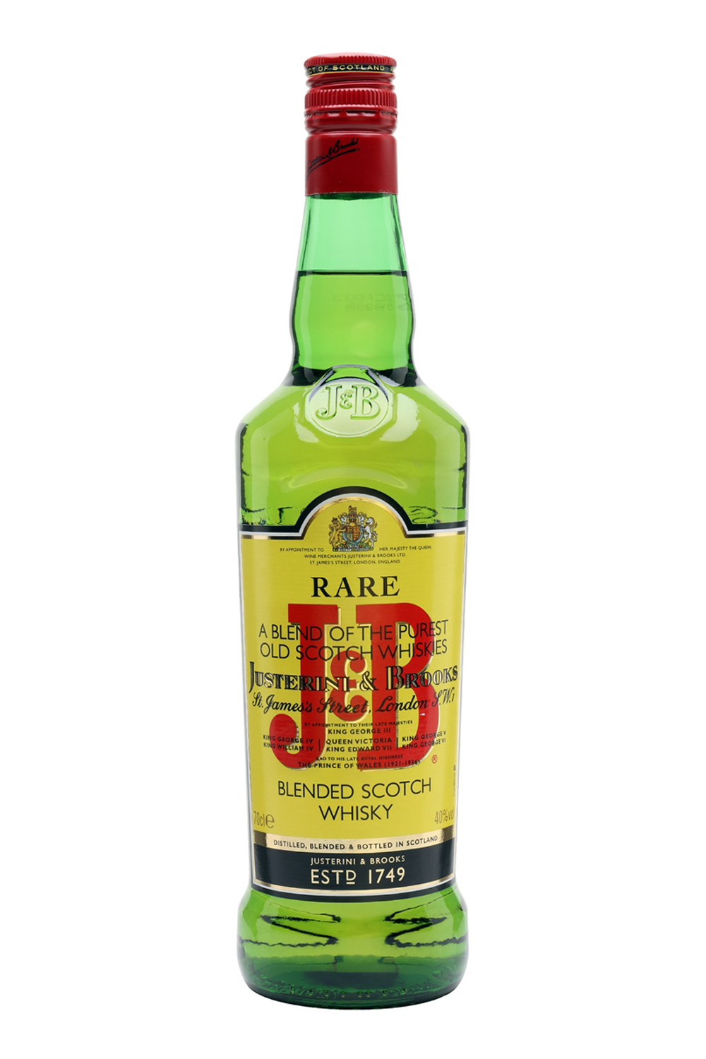 J & B Rare Blended Scotch Whisky, 40% ABV (6 X 70CL) - Jeroboams