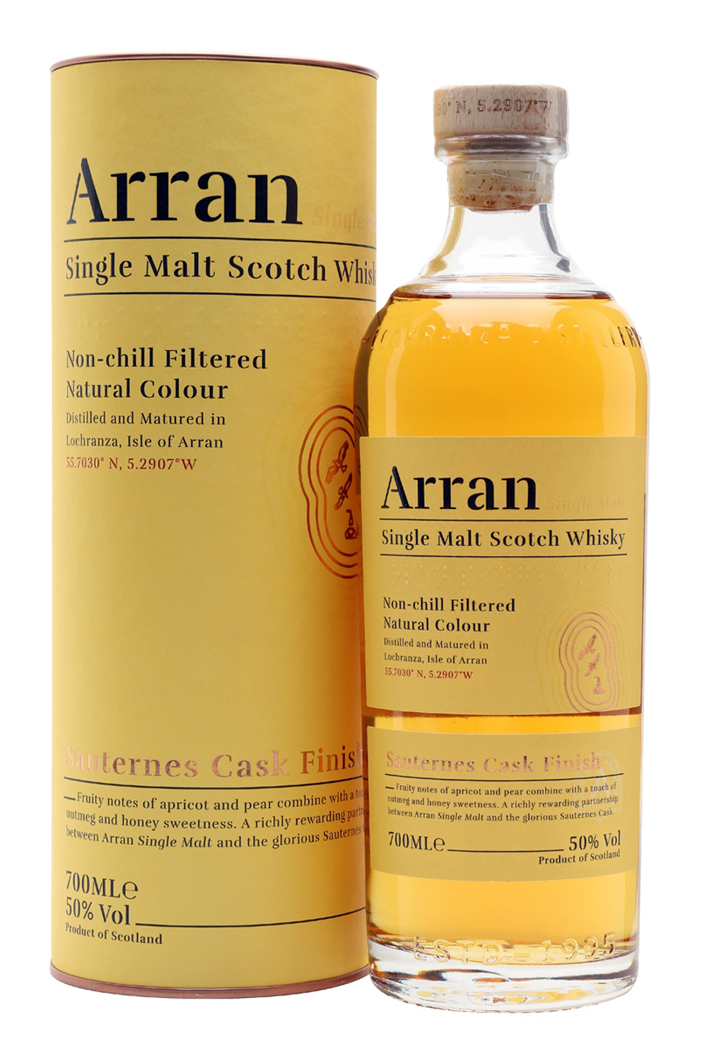 Arran Sauternes Cask Finish, 50% Abv (6 X 70cl) - Jeroboams