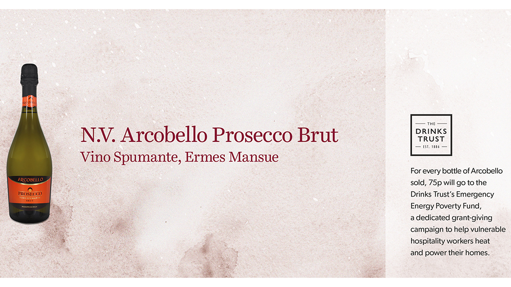 Arcobello Prosecco partnership in aid of The Drinks Trust