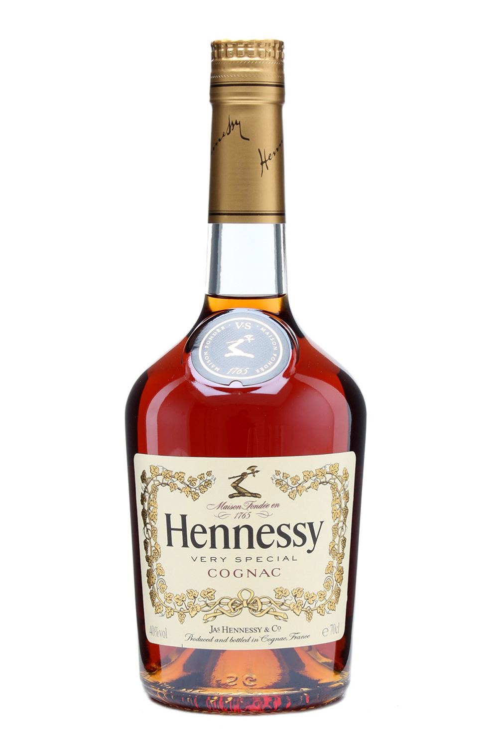 Hennessy+Cognac+Bottle+Empty+Maison+Fondee+VS+1765+70cl+With+Cork for sale  online